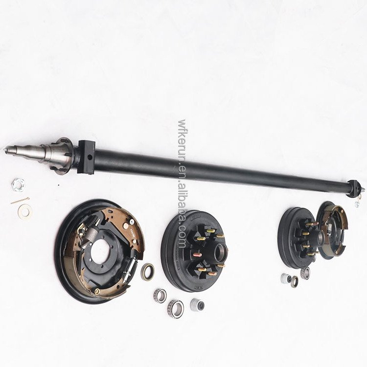 Manufacturer 7000lb Trailer 8 on 6.5" Electric Brake Small Trailer Axle with Leaf Spring Suspension Tractor Trailer Parts